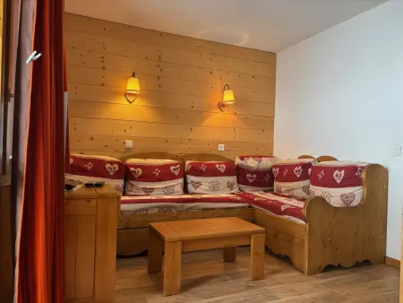 Location appartement à La Plagne Montchavin Les Coches, Studio convivial 4/5 pers. à Montchavin, proche pistes avec parking