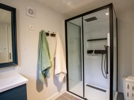 Chalet bois 4 pers. avec piscine partagée à Saint-Pompont : photo 11