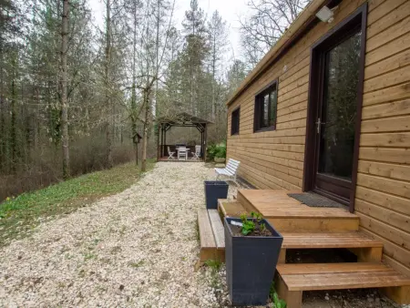 Chalet bois 4 pers. avec piscine partagée à Saint-Pompont : photo 16