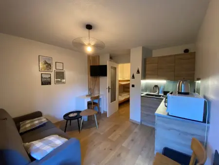 Studio rénové 18 m² avec terrasse et parking à Crest-Voland : photo 2
