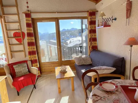 Studio 4 personnes Hauteluce, balcon sud et casier à skis : photo 7