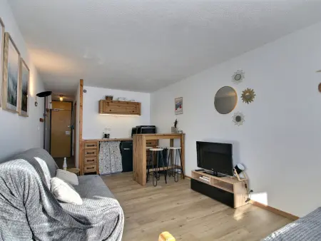 Studio 3 personnes Aime 2000, balcon sud ensoleillé : photo 2