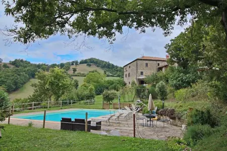 Casal Corniolo- Montalto, Ferme à Apecchio avec piscine - Photo 6