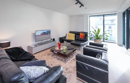 Appartement design avec terrasse couverte à Ostende, près du port : photo 3