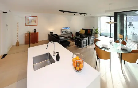 Appartement design avec terrasse couverte à Ostende, près du port : photo 19