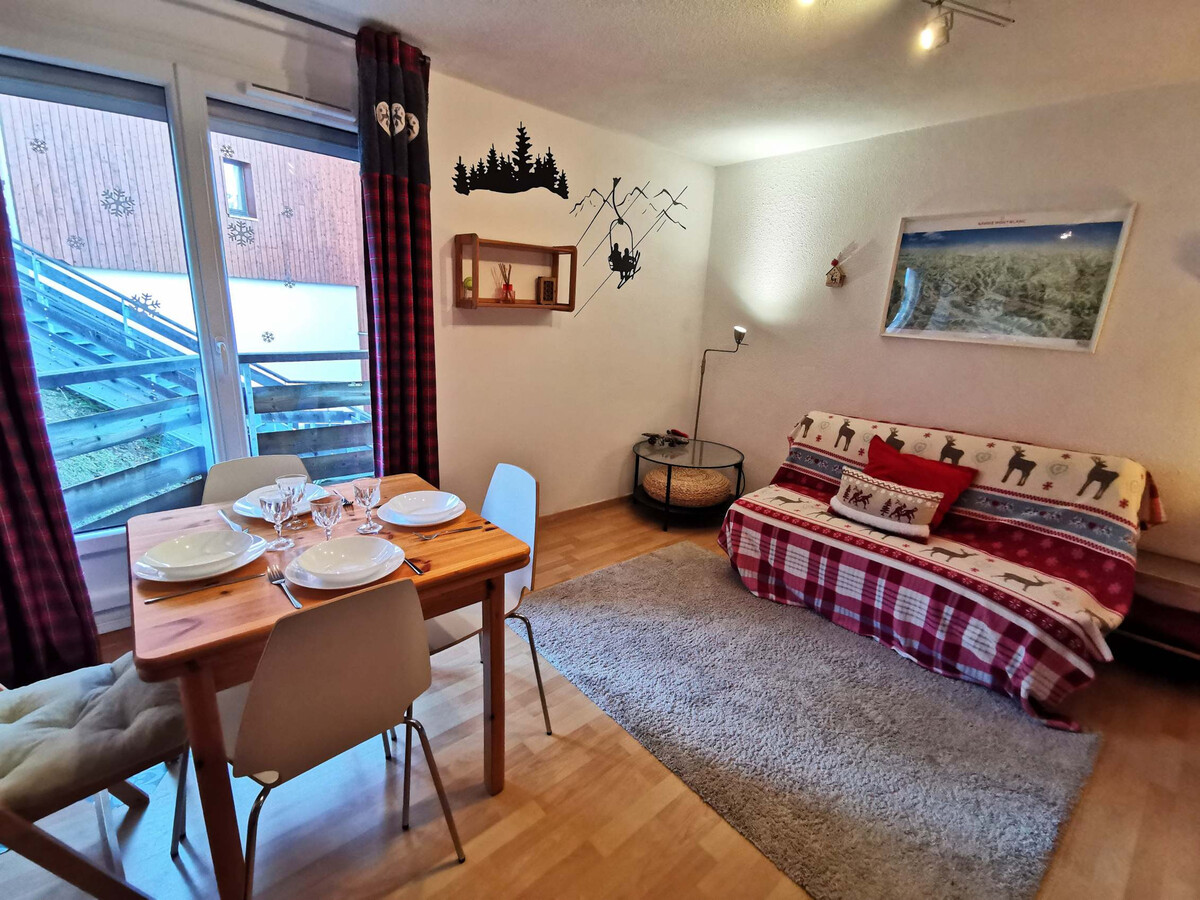 Studio cabine 4 pers aux Adrets-Prapoutel, 200m pistes - Photo 1