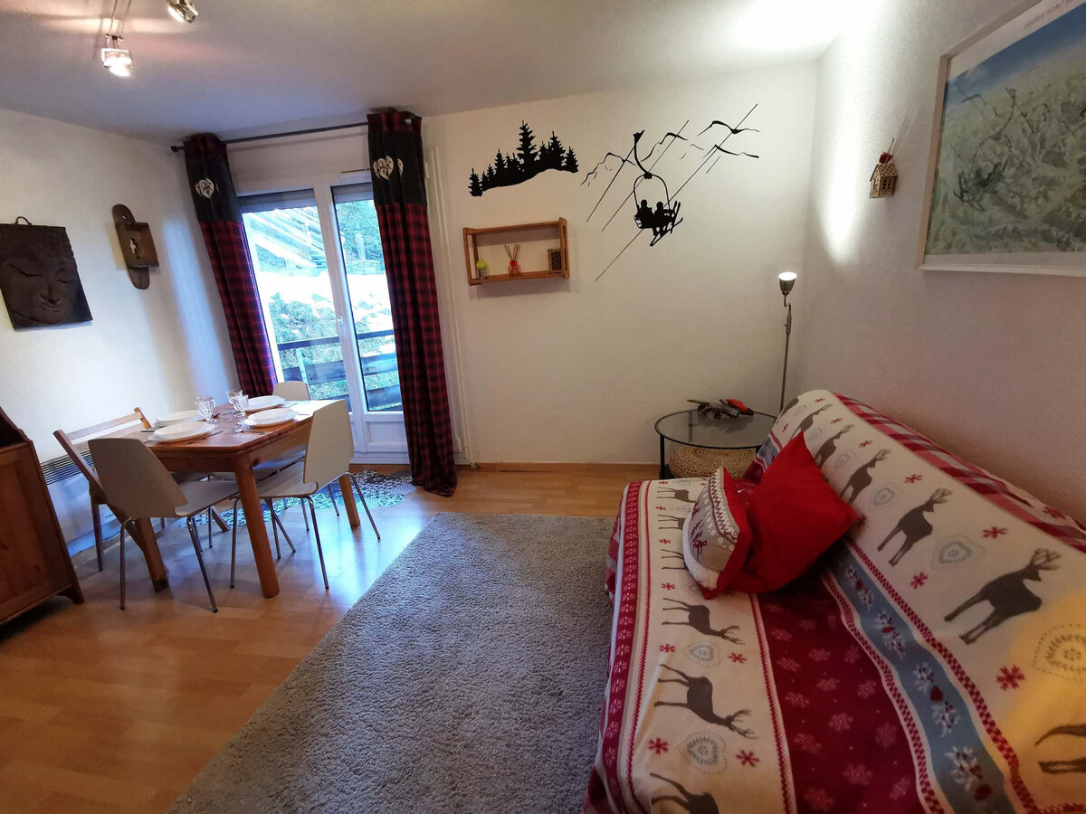 Studio cabine 4 pers aux Adrets-Prapoutel, 200m pistes - Photo 2