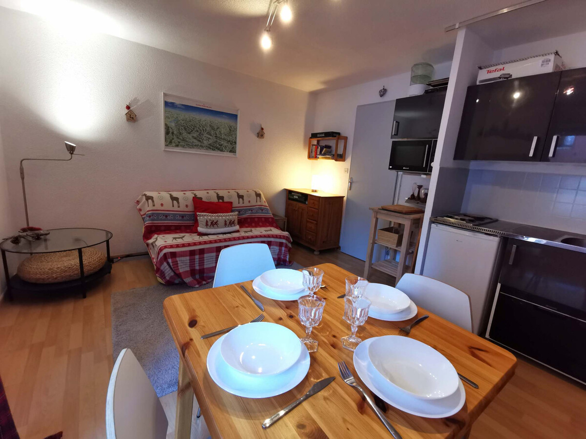 Studio cabine 4 pers aux Adrets-Prapoutel, 200m pistes - Photo 10