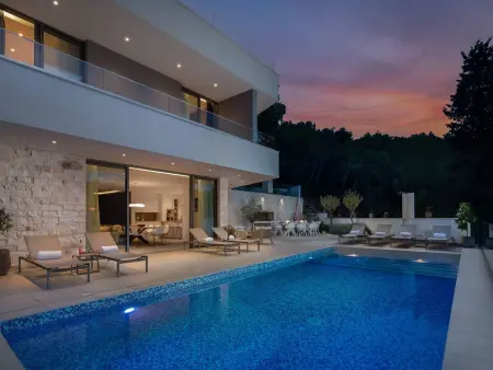 Villa Zastup, 12 pers., piscine chauffée et vue mer : photo 49