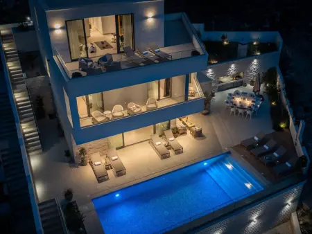 Villa Zastup, 12 pers., piscine chauffée et vue mer : photo 56