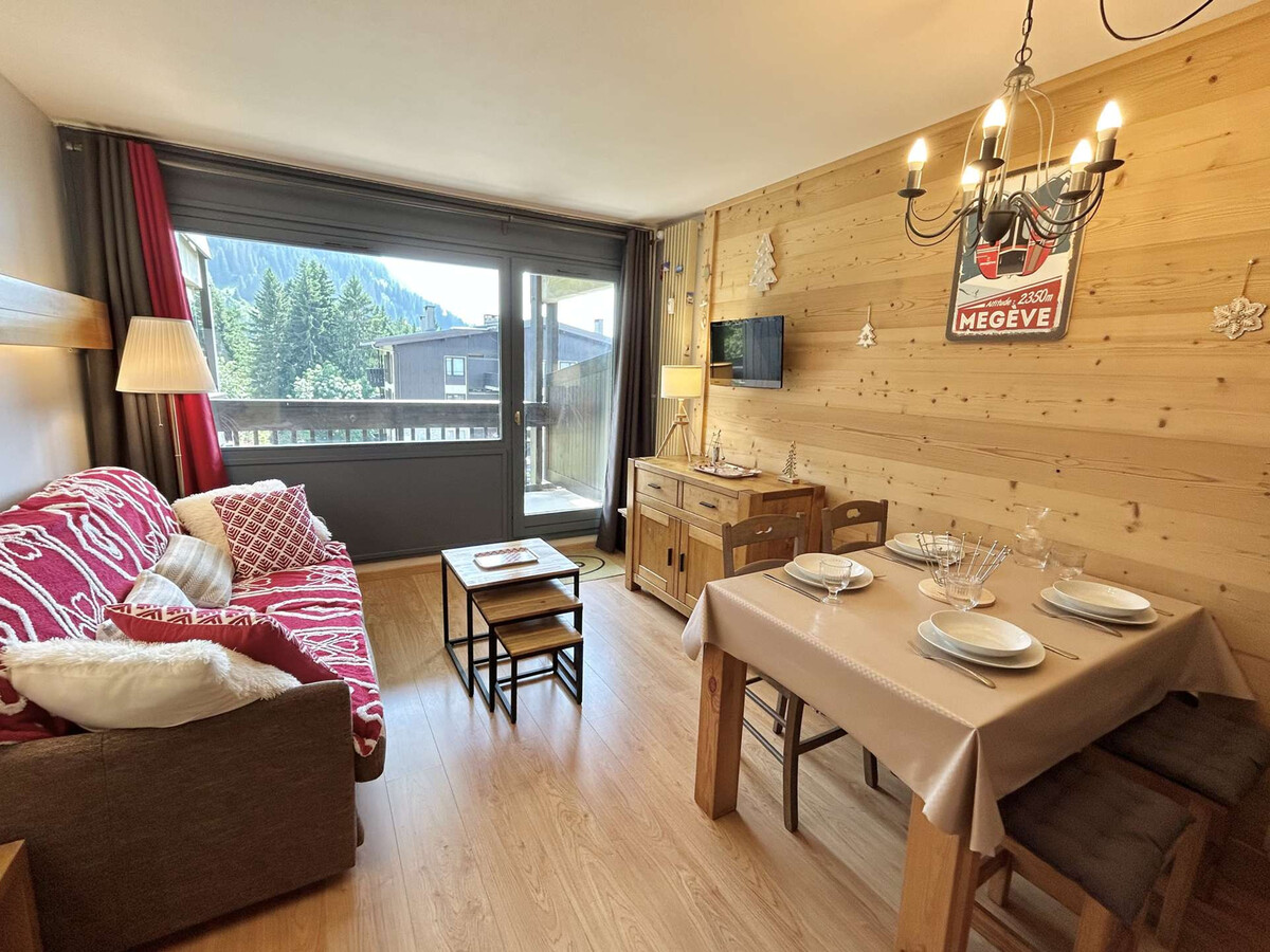 Studio 4 pers. Megève, parking et casier skis - Photo 3
