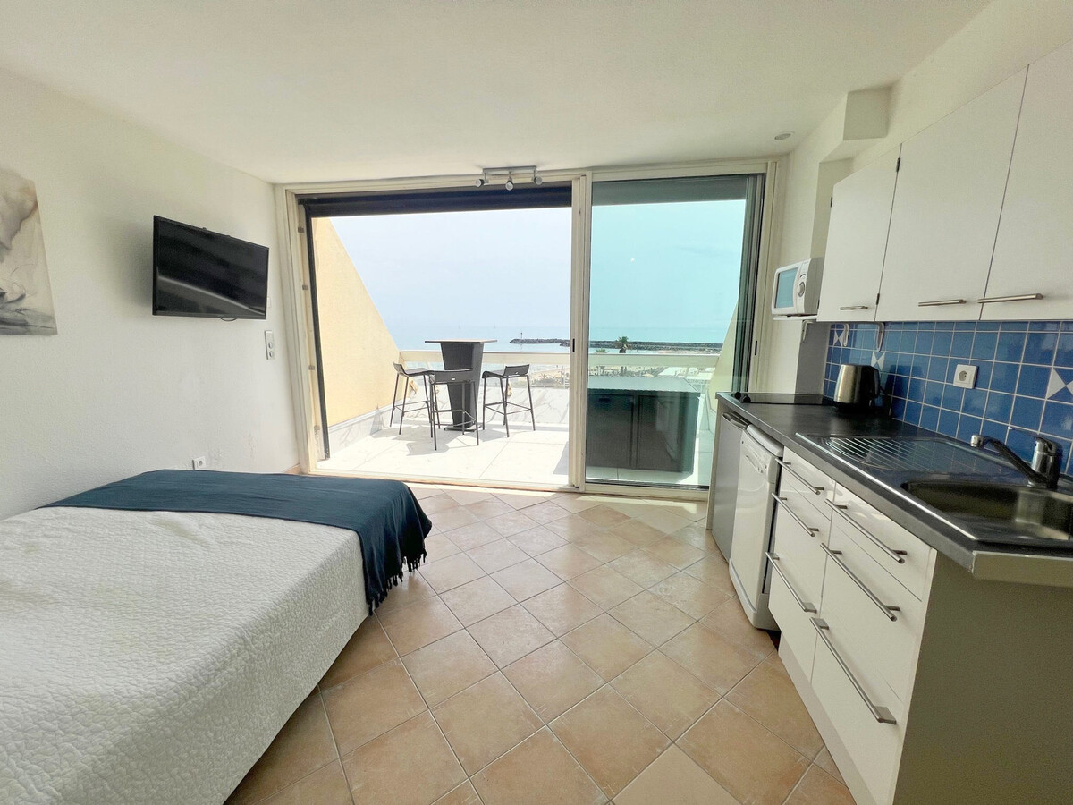 Studio climatisé vue mer, parking privé à Cap d'Agde - Photo 6