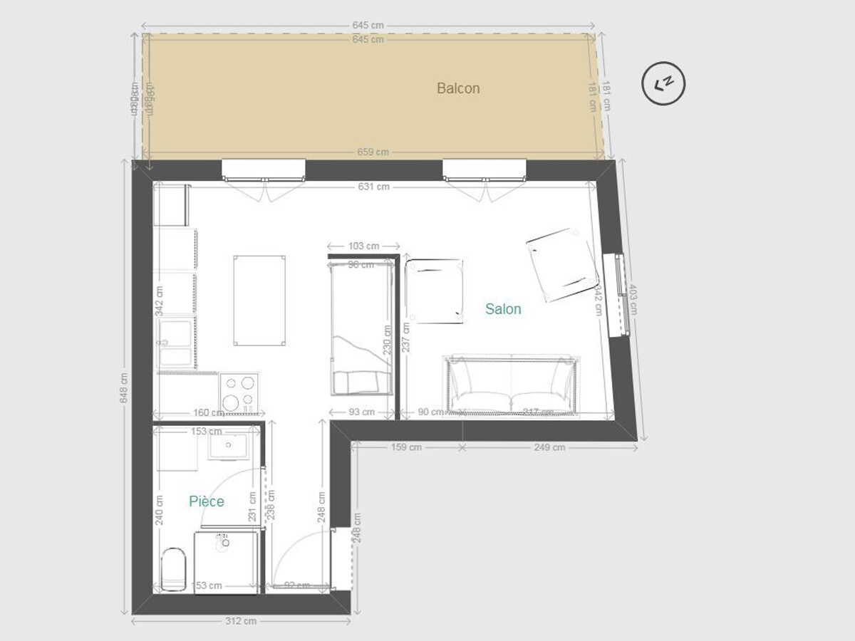 Studio 30 m² balcon, 4 personnes à La Clusaz - Photo 12
