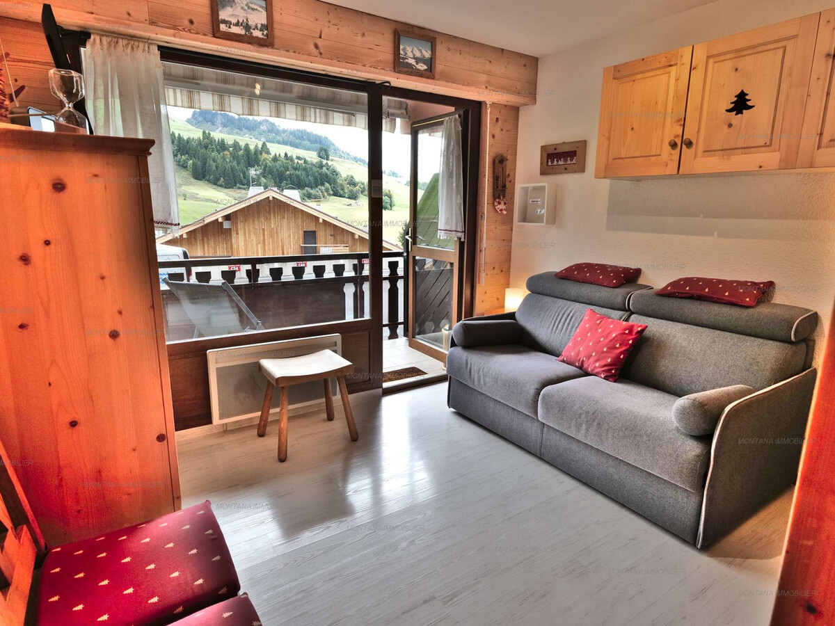 Studio savoyard 21m² au Grand-Bornand, balcon sud - Photo 2