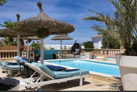 Location villa à Llucmajor, Villa à Llucmajor avec Vue sur la Mer et Piscine Privée