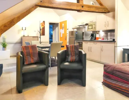 Location appartement à La Ferrière aux Étangs, Appartement charmant à La Ferrière-aux-Étangs avec jacuzzi - 42 m²