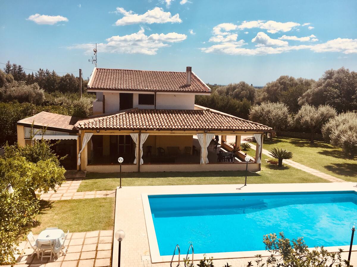 Villa 6 pers. Floridia : piscine privée & vue montagne - Photo 1