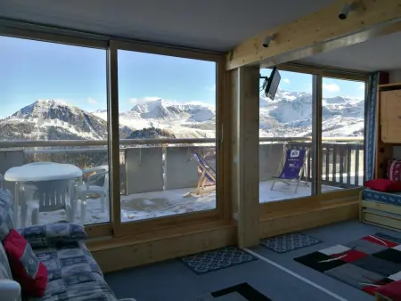Location appartement à La Plagne Aime 2000, Appartement convivial à La Plagne - 28 m² avec vue sur la montagne