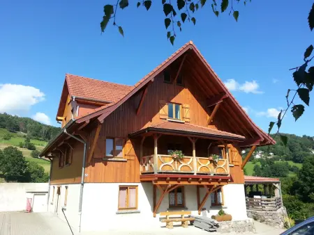 Location appartement à Soultzeren, Appartement chaleureux à Soultzeren avec vue sur montagne