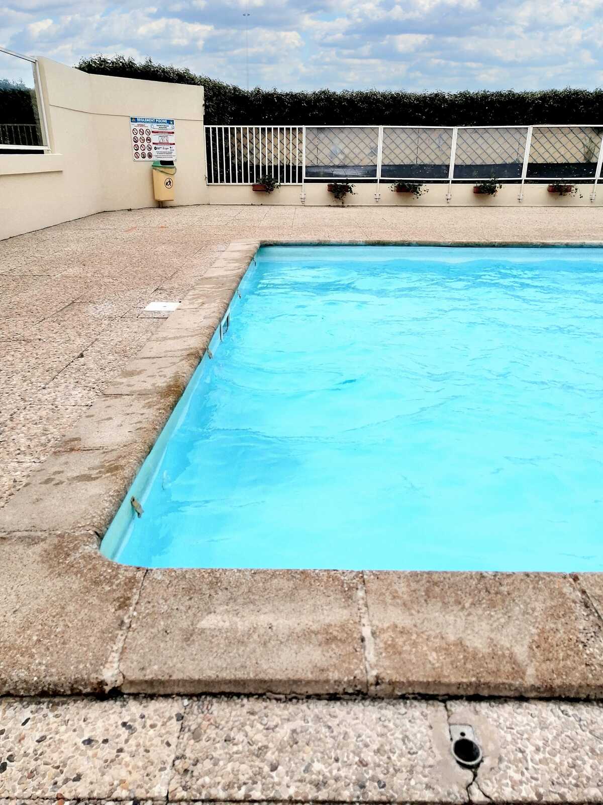 Appartement 24 m² Cabourg, piscine estivale et espace détente - Photo 5