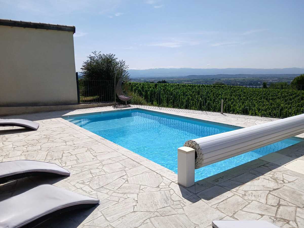 Villa 12 pers., 6 chambres et piscine à Crozes-Hermitage - Photo 2