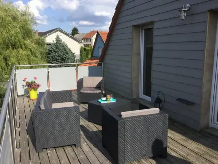 Location appartement à Lohr, Appartement spacieux avec terrasse et jardin à Lohr, 120 m².