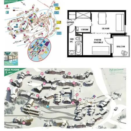 Studio 24 m² vue montagne aux pieds des pistes à Mâcot-la-Plagne : photo 16