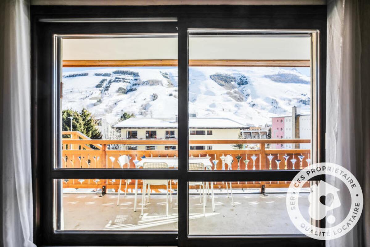Appart 8 pers aux Deux Alpes, balcon vue montagne - Photo 9