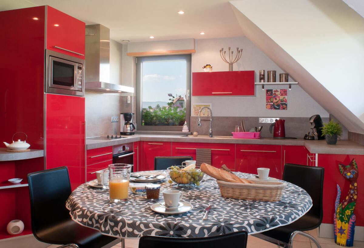 Maison 5 personnes à Ebersheim, vue montagnes et terrasse - Photo 5