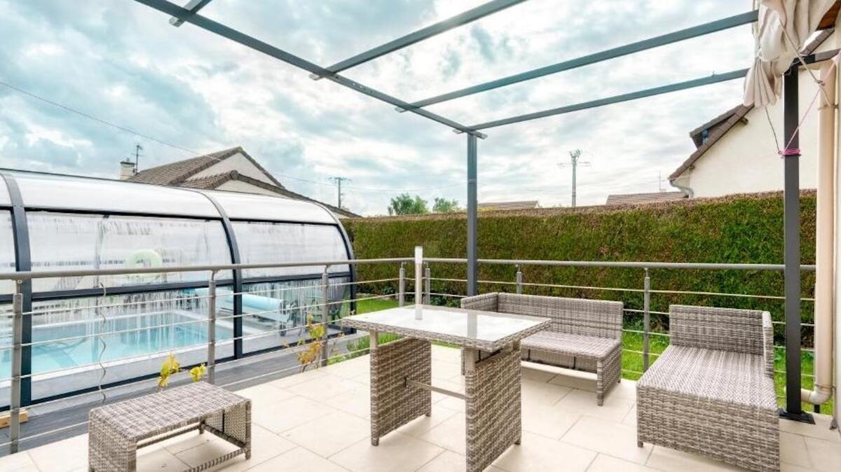Villa 5 chambres Ranville, piscine privée & aire de jeux - Photo 14