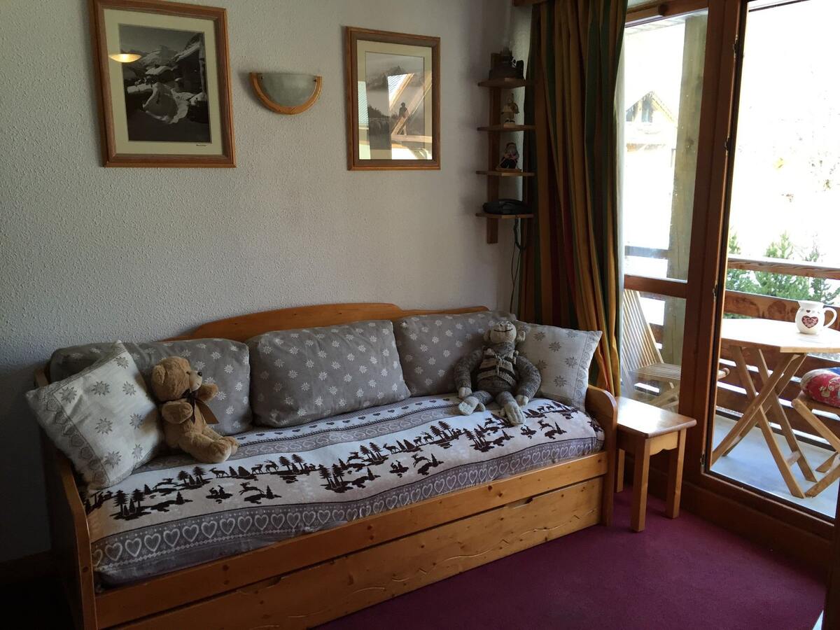 Studio 21m² à Valloire avec balcon vue montagne - Photo 4