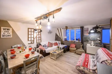 Appartement 3 chambres à Orcières, vue montagne et baignoire balnéo : photo 7