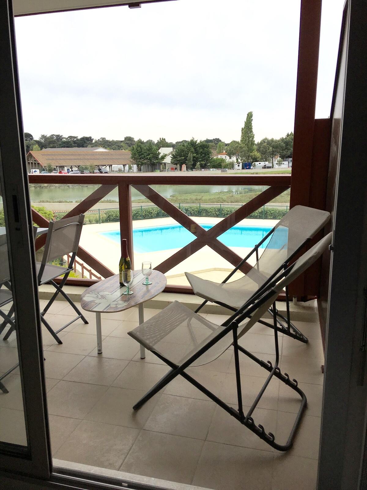 Appartement 30 m² balcon vue mer et piscine - Guérande - Photo 1