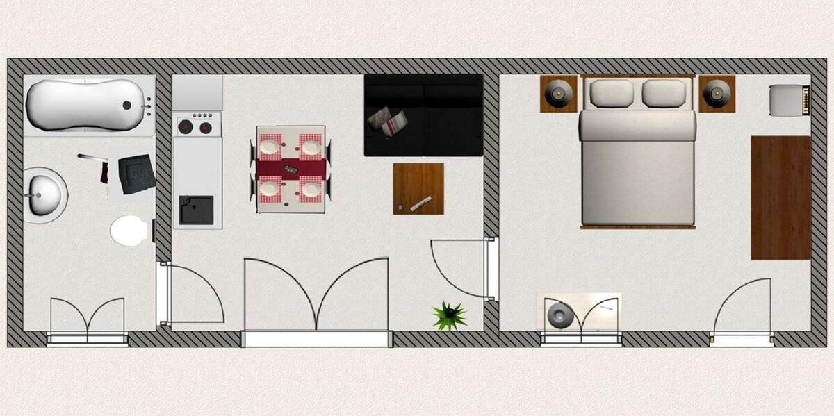 Maison 1 chambre avec jardin et table de ping-pong - Photo 13