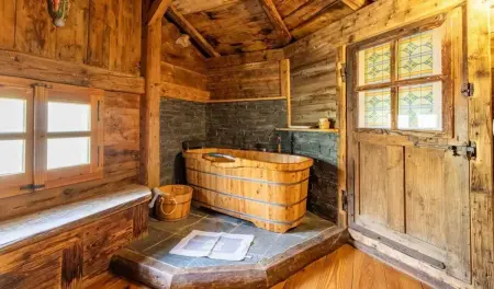 Chalet spacieux à Saint-Nicolas-la-Chapelle avec cheminée - Photo 23