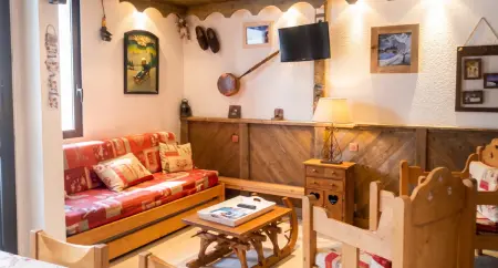 Appartement 40 m² vue montagne, machines raclette et fondue, Les Belleville : photo 14