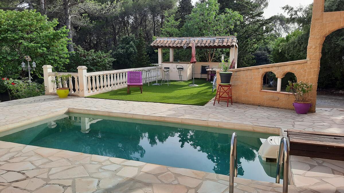 Villa 5 pers. à Mérindol : piscine privée et jardin 2500 m² - Photo 6