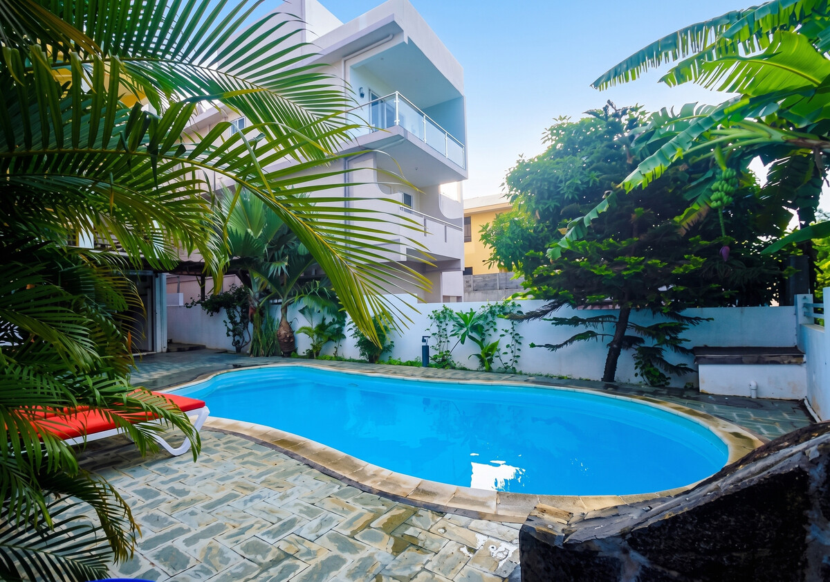 Appartement moderne à Pereybère avec vue piscine, 4 pers. - Photo 14