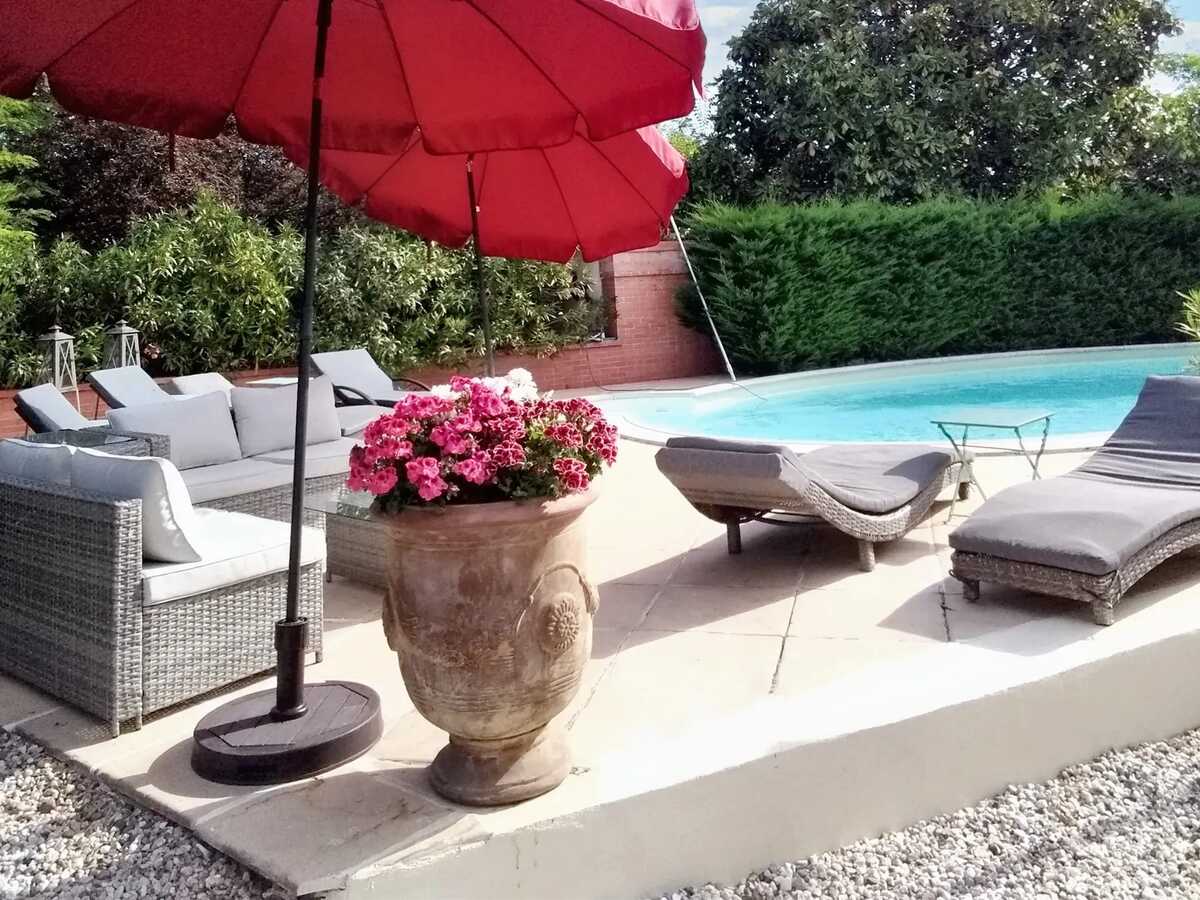 Villa 3 étoiles à Arsac : piscine privée, 3 chambres pour 8 - Photo 19