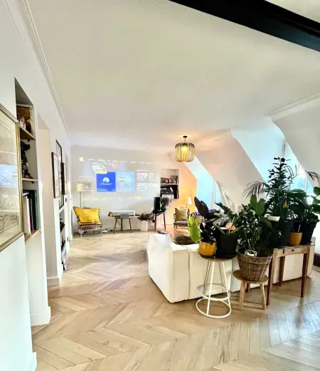 Appartement cosy à Paris 130 m² avec projecteur ! - Photo 3