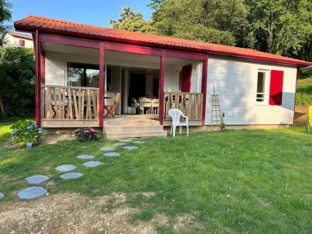 Chalet avec spa et piscine partagée à Hasparren, 3 chambres : photo 12