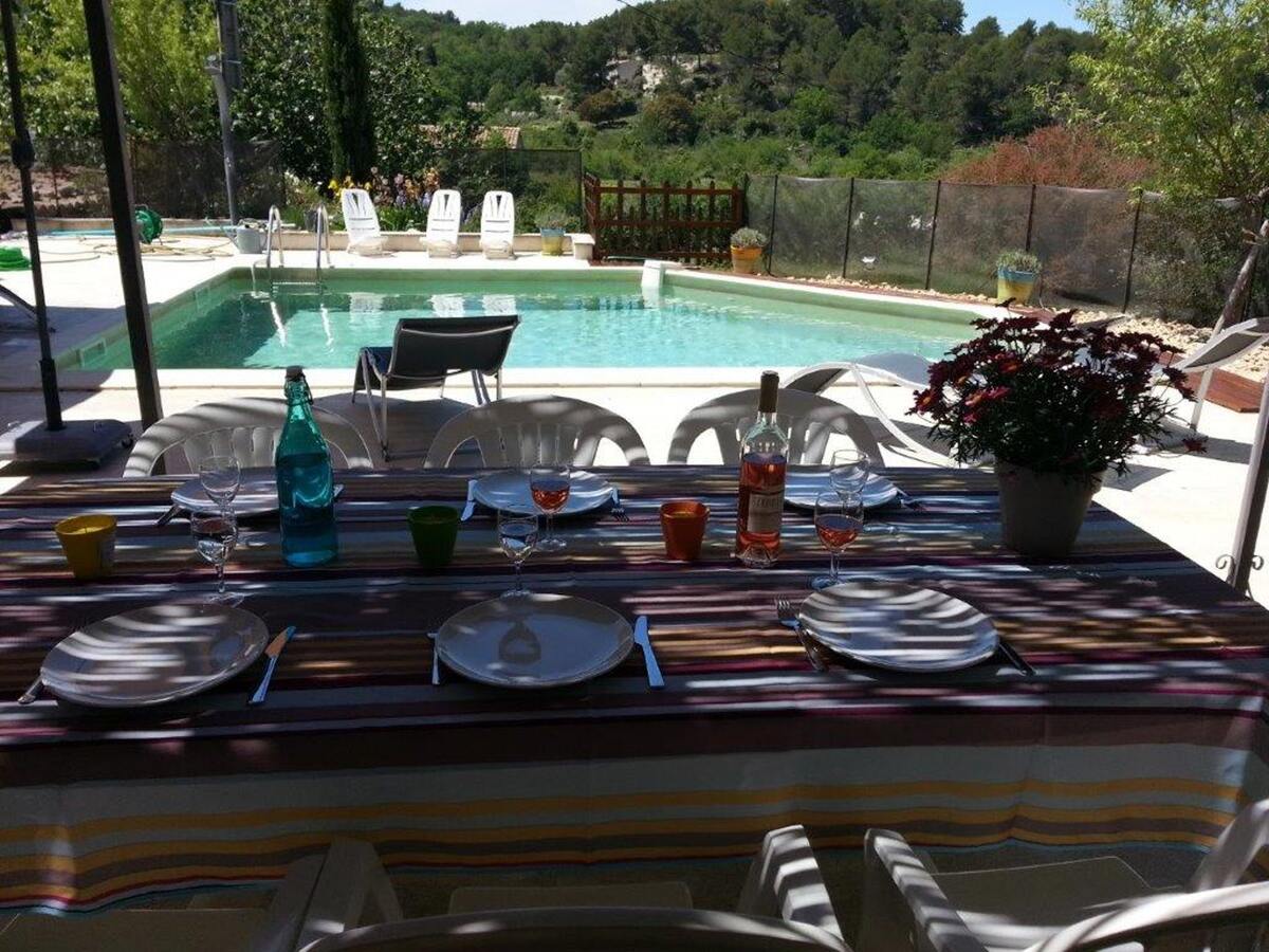 Villa 8 pers. Le Beaucet : piscine privée & terrasse - Photo 4