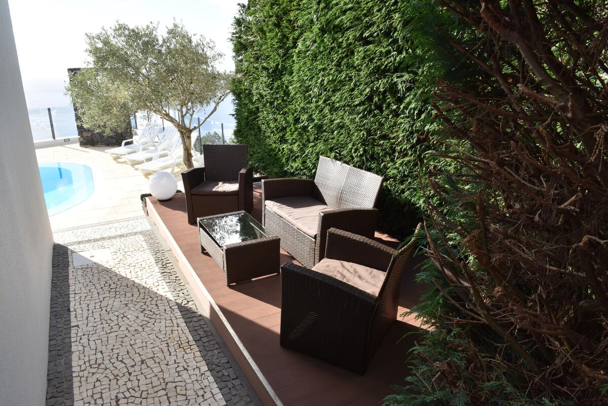 Villa 560 m² Fajã da Ovelha : piscine privée, vue mer - Photo 7