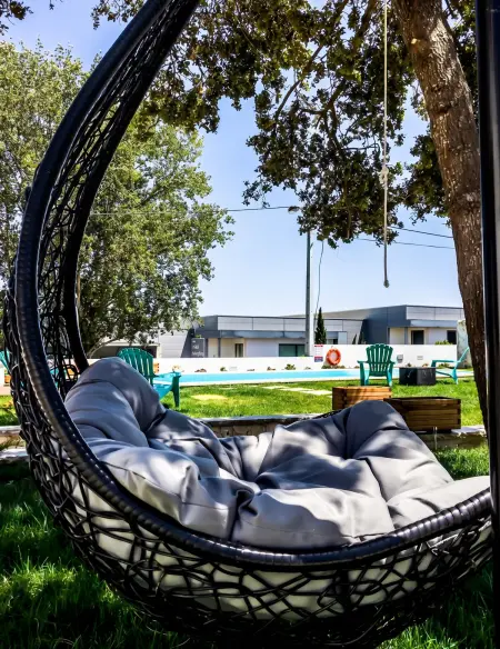Maison Atalaia avec piscine partagée, jardin clôturé et balançoire : photo 22