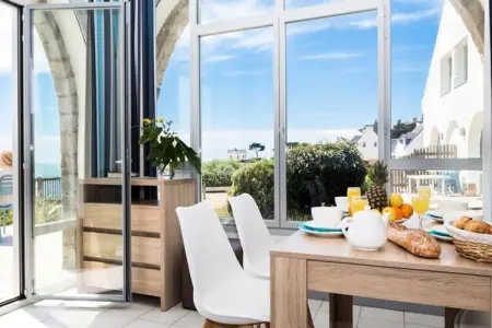 Location appartement à Batz sur Mer, Studio Cabine 4 Personnes Vue Parc