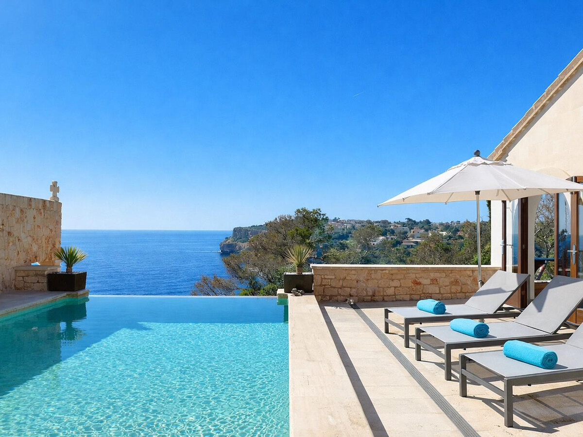 Villa Grand Bleu à Santanyí : 500m plage, piscine débordement - Photo 7