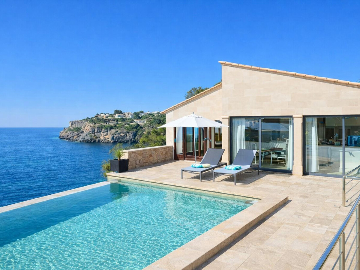 Villa Grand Bleu à Santanyí : 500m plage, piscine débordement - Photo 10