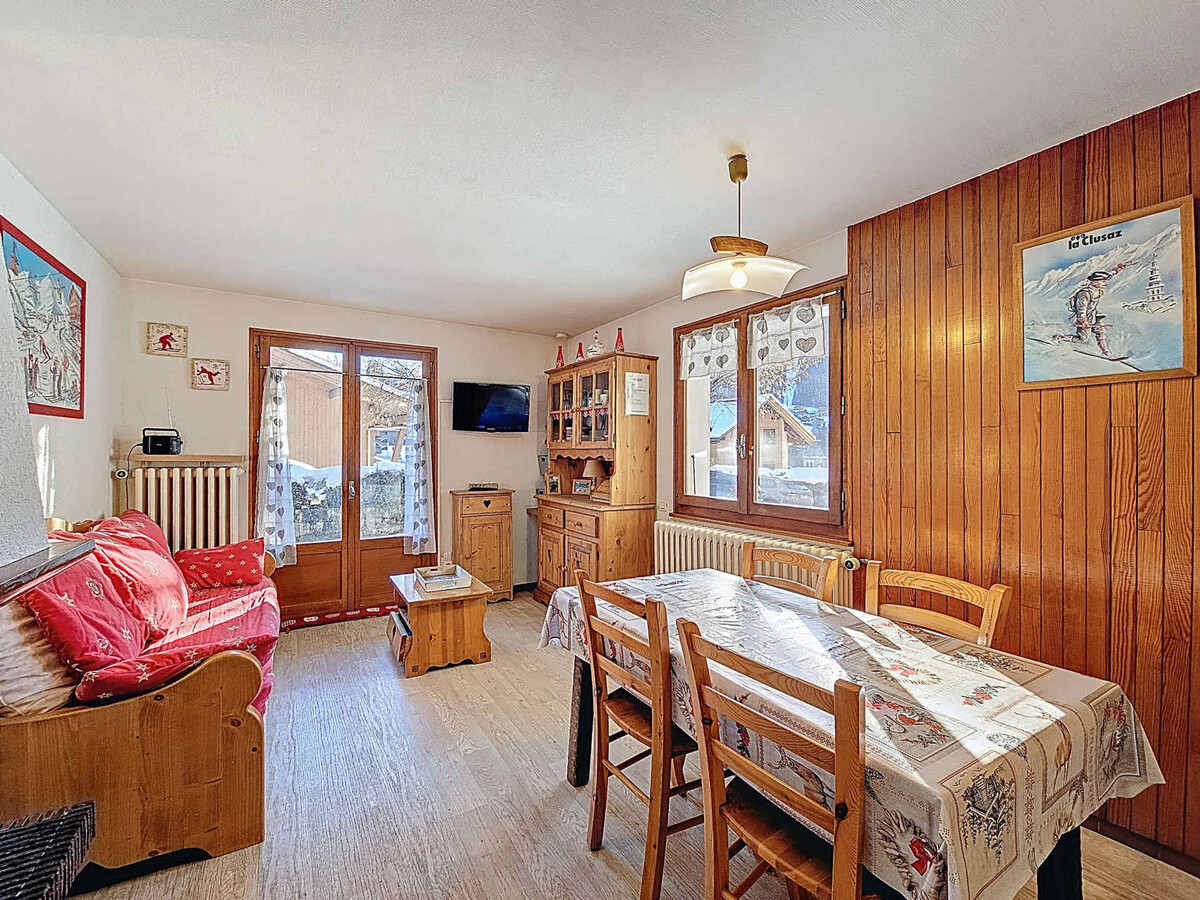 Appartement 4 pers La Clusaz, terrasse Sud et casier skis - Photo 1