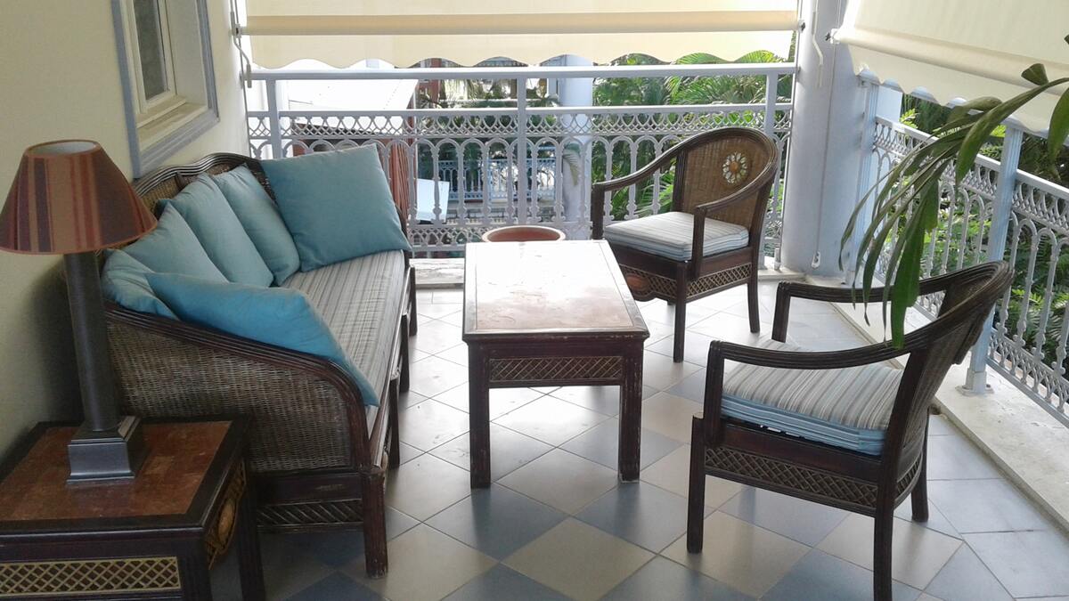Appartement 90 m² Saint-François, terrasse avec vue mer - Photo 8