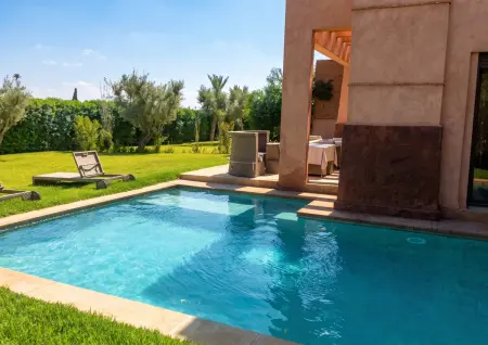 Villa avec piscine privée et vue montagne à Marrakech, 8 pers. : photo 10